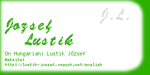 jozsef lustik business card